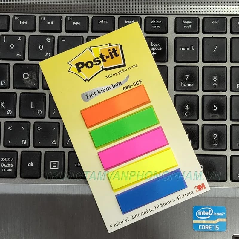 Note 5 màu nhựa 3M POST-IT 688-5CF - NOTE 5 MÀU 688-5CF