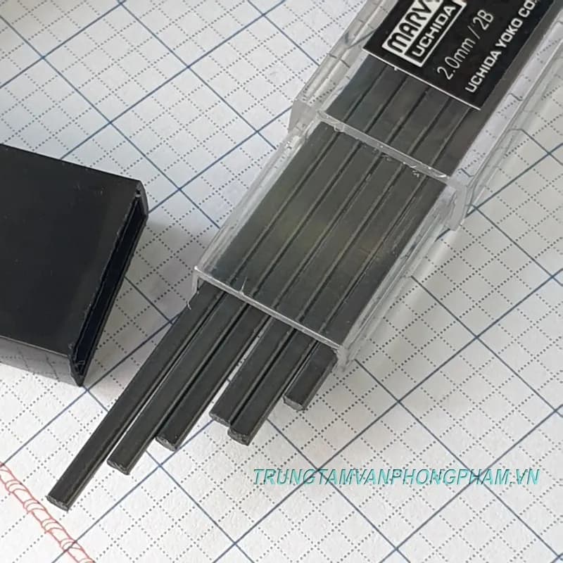 Bút chì bấm Uchida kèm 1 hộp ngòi dẹp 2mm