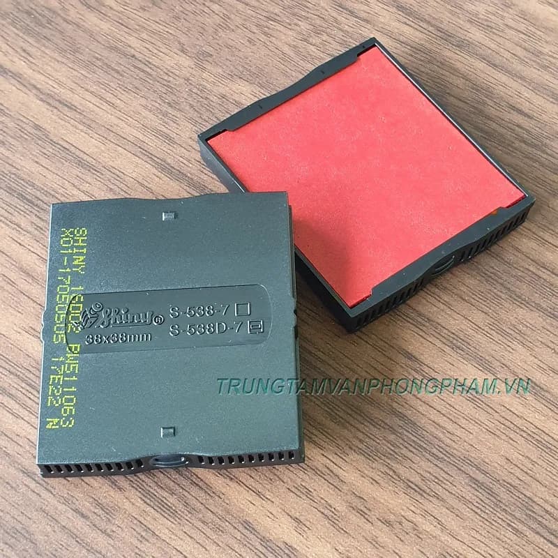 Khay mực con dấu Shiny - S-538-7 XANH
