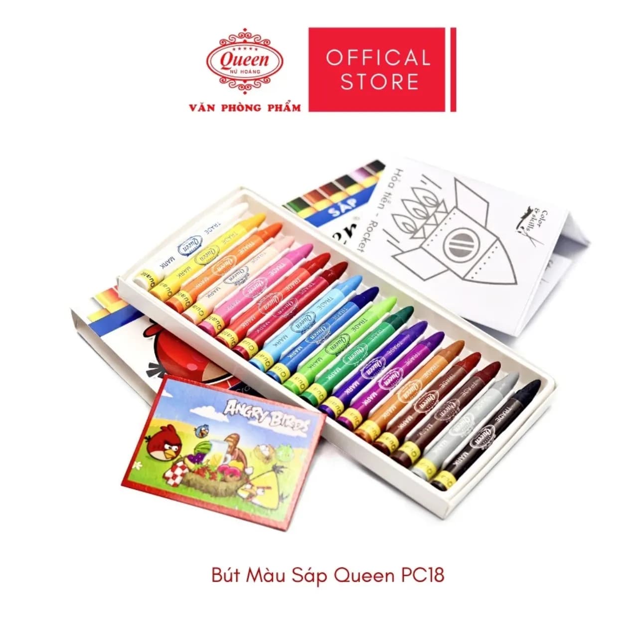 Bút sáp màu Queen - 18 MÀU QUEEN
