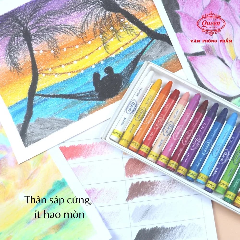 Bút sáp màu Queen