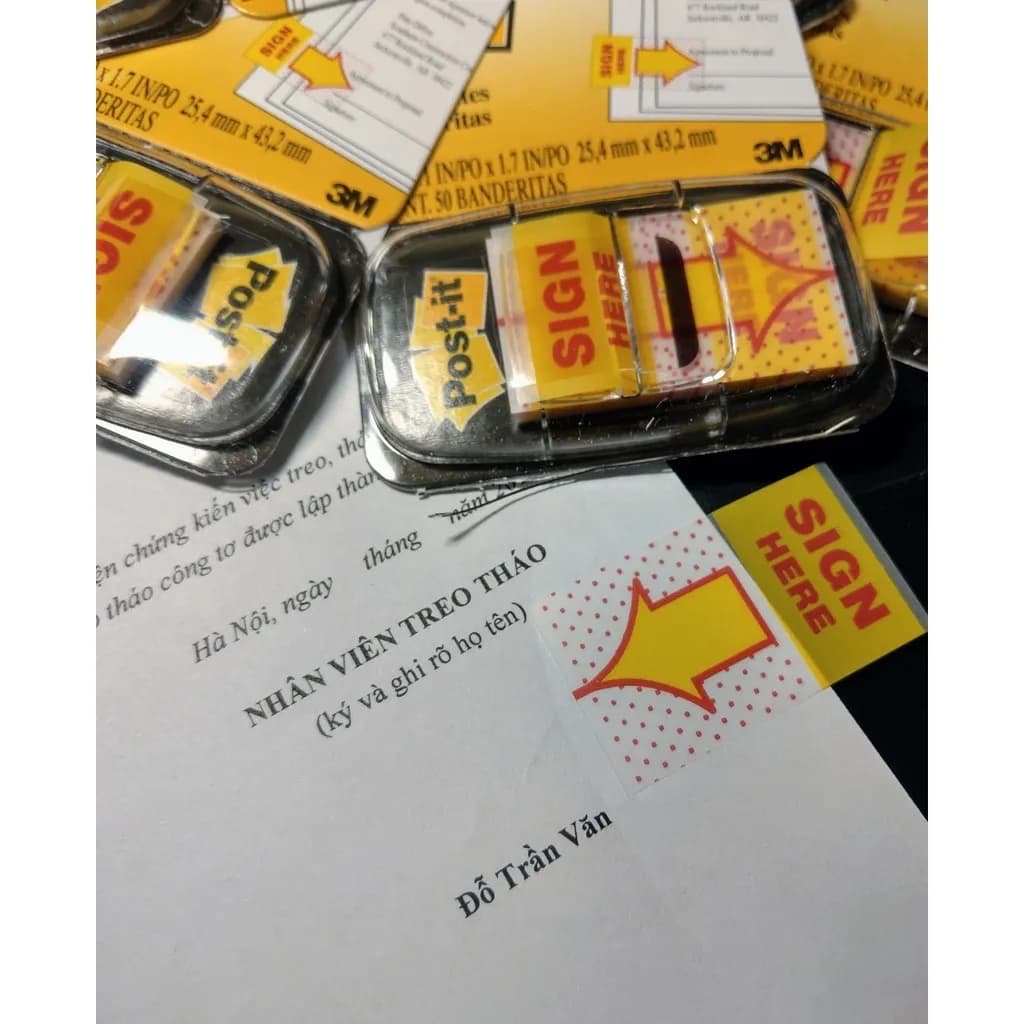 Giấy Note Sign here Post it 3M 680-9