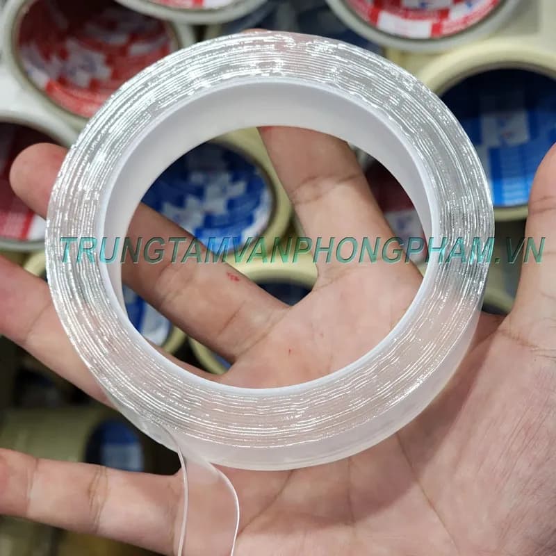 Băng keo 2 mặt siêu dính loại mỏng 5 mét