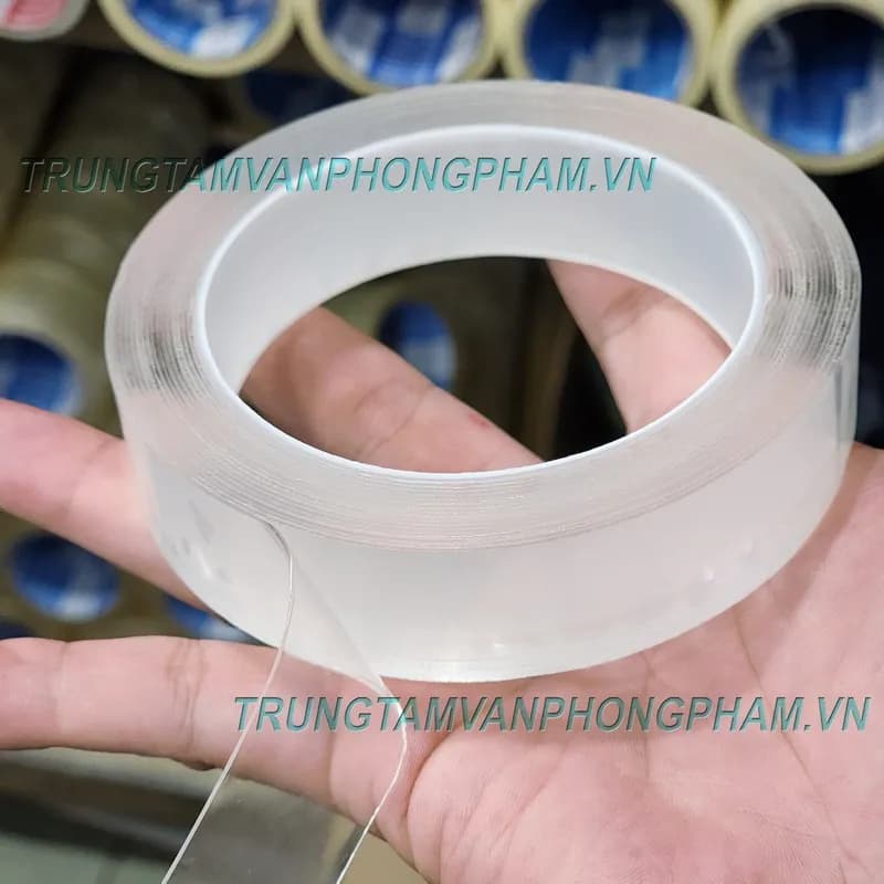 Băng keo 2 mặt siêu dính loại mỏng 5 mét