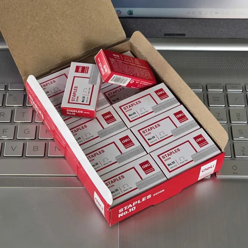 NGUYÊN HỘP LỚN gồm 20 hộp nhỏ kim bấm số 10 - DELI