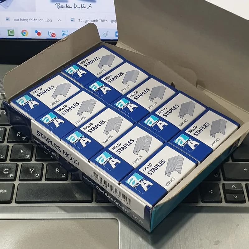 NGUYÊN HỘP LỚN gồm 20 hộp nhỏ kim bấm số 10 - DOUBLE A