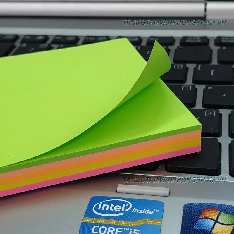 Note vuông 3x3 gồm 5 màu dạ quang