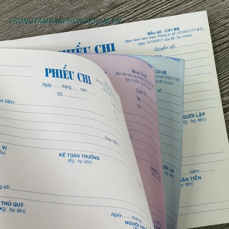 Phiếu thu chi 3 liên C40/C41 01TT/02TT - CHI 3 LIÊN C41BB