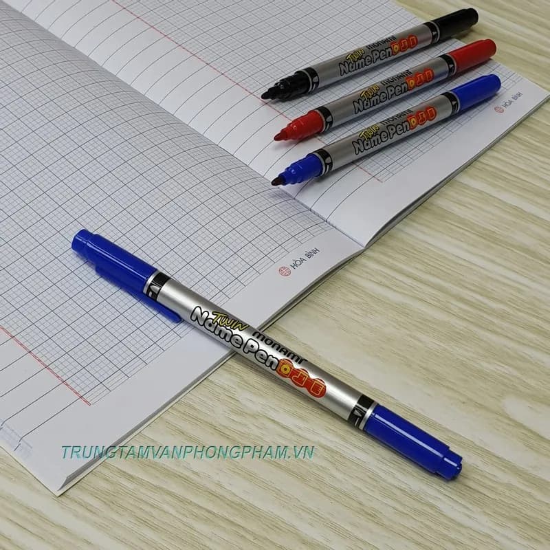 Bút lông dầu nhỏ Monamin Twin Name Pen - MÀU XANH