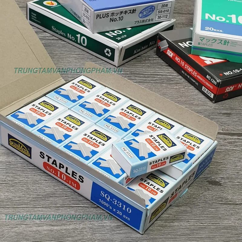 NGUYÊN HỘP LỚN gồm 20 hộp nhỏ kim bấm số 10 - SUREMARK